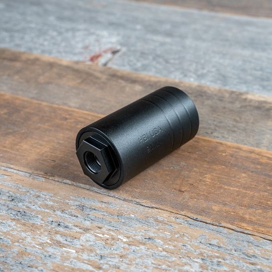 HB Industries, Blast Shield, 2.5" Length, 9mm, 1/2x28 Mounting Interface, Black, Made in the USA, HB Industries, MAG-10617-01, RTG Parts