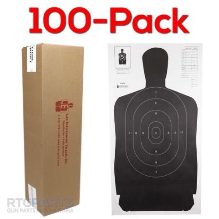 Action Target, B-27S Standard Target, Full Size Black Silhouette, 24"x45", 100 Per Box, 816506026594, AT-B-27SBLACK-100, RTG Parts