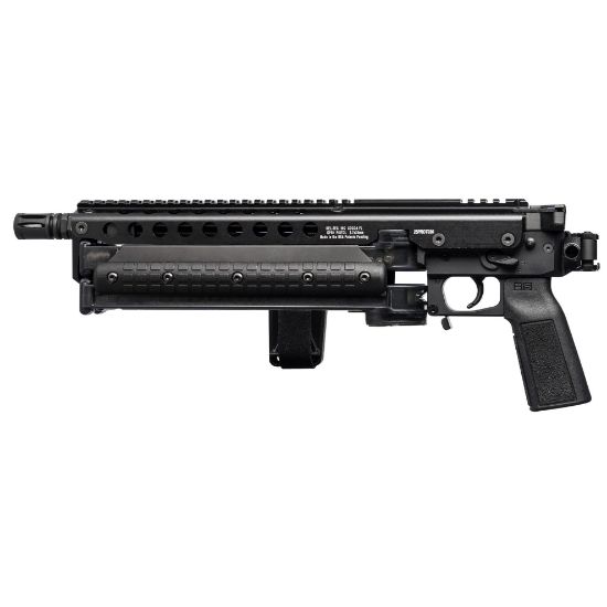 Kel-Tec, KP50 with Brace and Jungle Clip, Semi-automatic Pistol, 5.7X28MM, 9.5" Threaded Barrel, Picatinny Rail Rear Adapter, Ambidextrous Safety, 50 Rounds, 2 Magazines, Ambidextrous, 50rd, 640832012286, FFL-KELTEC-KP50BLKB, RTG Parts