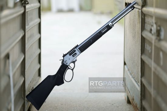 Smith & Wesson, 1854, Lever Action Rifle, 44 Magnum, 19.25" Threaded Barrel, 11/16-24 Thread Pitch, Satin Finish, Stainless Steel, Black Synthetic Stock, M-LOK Handguard, XS Ghost Ring Rear Sight, Gold Bead Front Sight, Cross Bolt Safety, 9 Rounds, 022188896862, FFL-SW-13812, RTG Parts