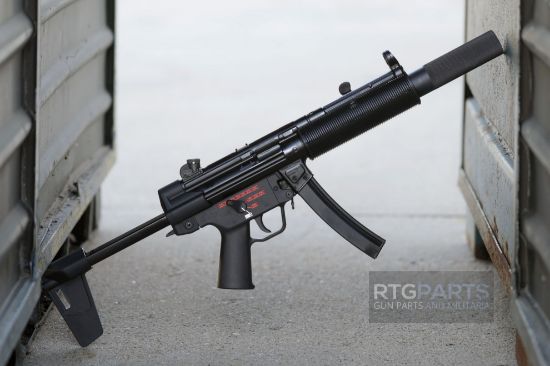 Century Arms, AP5-SD W/ Magpul MP BSL Brace, Pistol, 9MM, 5.75" 3 Lug Barrel, Threaded 1/2X28, Black, Removable Faux Suppressor, Manual Safety, Fixed Front & Adjustable Rear Sight w/ Claw Mount 1913 Picatinny Rail, Two 30rd Magazines, Includes Sling, Cleaning Kit and Hard Case, 787450933613, FFL-CENTURY-HG7886MB-N, RTG Parts