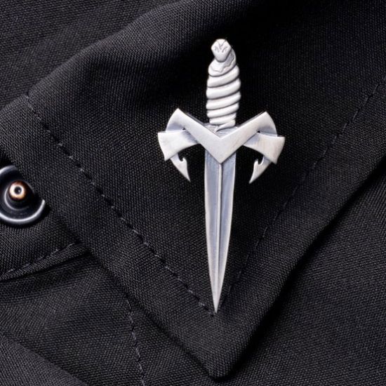 Microtech, Dagger Lapel Pin, Sterling Silver, 90-SV-MCK, MICROTECH-90-SV-MCK, RTG Parts