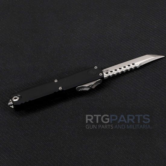 Picture of MICROTECH UTX-70 HELLHOUND GEN IV  OTF AUTO KNIFE, BLACK, 2.5" M390, STONEWASH, 14194-10S