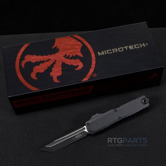 Picture of MICROTECH UTX-70 GEN IV T/E OTF AUTO KNIFE, TACTICAL BLACK, 2.5" M390 TANTO, 11494-1T