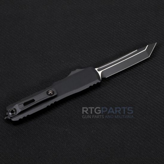 Picture of MICROTECH UTX-70 GEN IV T/E OTF AUTO KNIFE, TACTICAL BLACK, 2.5" M390 TANTO, 11494-1T