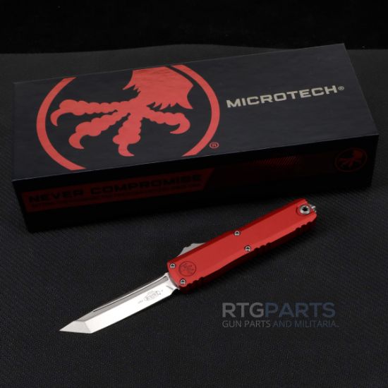Picture of MICROTECH UTX-70 GEN IV T/E OTF AUTO KNIFE, RED, 2.5" M390 TANTO, 11494-10RD