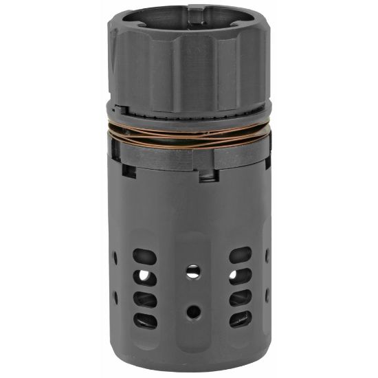 Dead Air Armament, Pyro 2.0 Enhanced Muzzle Brake, Fits Dead Air Key Brake or Flash Hider, Black, 9MM, 810128160896, MIS-DA202A, RTG Parts