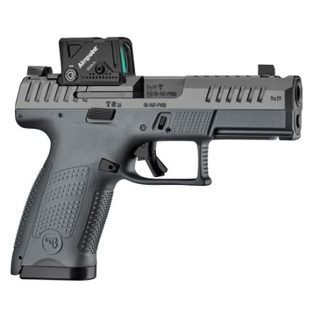CZ, P-10 C Ported COA, Semi-automatic, Striker Fired, Polymer Frame Pistol, Compact, 9MM, 4" Ported Barrel, Nitride Finish, Black, Contrast Luminescent 3 Dot Sights, Includes Aimpoint COA, 15 Rounds, 1 Magazine, 806703915821, FFL-CZ-91582, RTG Parts