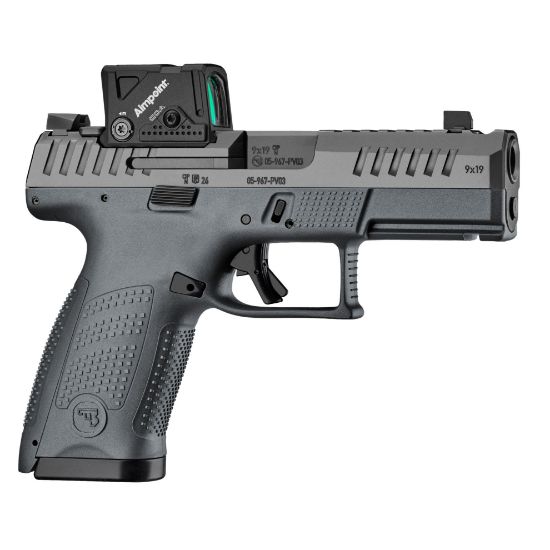 CZ, P-10 C Ported COA, Semi-automatic, Striker Fired, Polymer Frame Pistol, Compact, 9MM, 4" Ported Barrel, Nitride Finish, Black, Contrast Luminescent 3 Dot Sights, Includes Aimpoint COA, 15 Rounds, 1 Magazine, 806703915821, FFL-CZ-91582, RTG Parts
