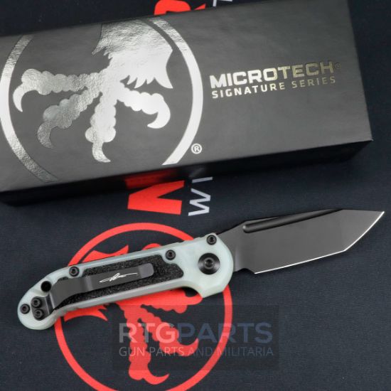 Picture of MICROTECH LUDT GEN III AUTO KNIFE, T/E 3.5" JADE GREEN G10 TACTICAL BLACK, 1136-1GTJGS-X4