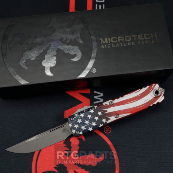 Picture of MICROTECH UTX-85 GEN IV S/E 4TH OF JULY 250TH, 3.125" M390, APOCALYPTIC, 12314-10APS-4J250