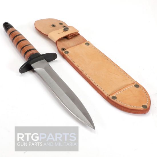 Picture of CZECH REPRO FIGHTING KNIFE W/ ORIGINAL LEATHER SHEATH