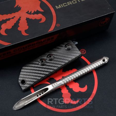Picture of MICROTECH TAC-P MINI SPIKE PENETRATOR, KUBATON TOOL, STONEWASH W/ SHEATH, 6", 112M-10