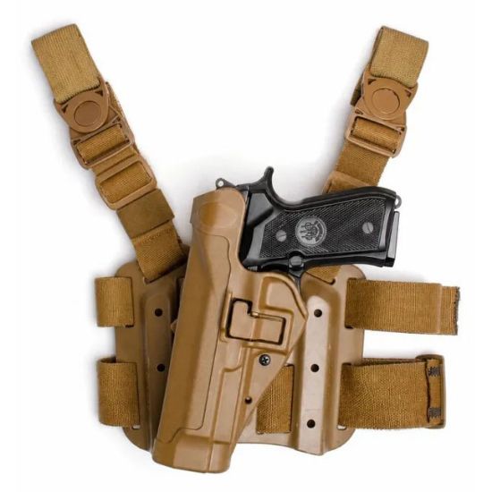 USMC Surplus, Blackhawk Serpa TAC, Fits Beretta 92 Kit, Coyote, Left Hand, New Old Stock Condition, PLT-BD-1A, RTG Parts
