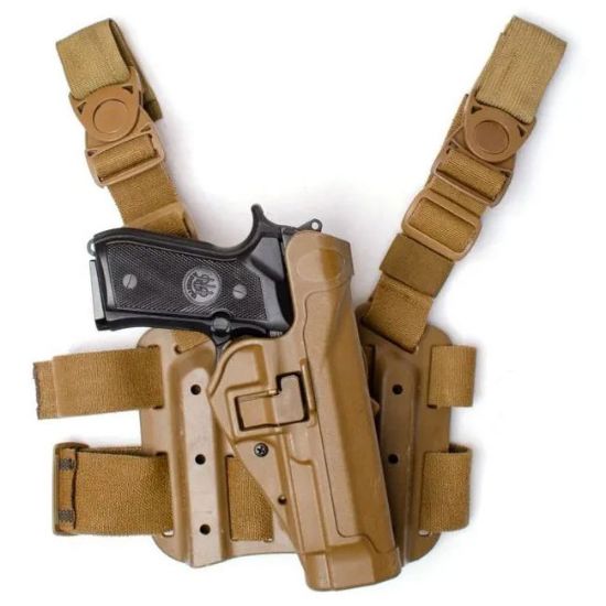 USMC Surplus, Blackhawk Serpa TAC, Fits Beretta 92 Kit, Right Hand, Coyote, New Old Stock Condition, PLT-BD-1B, RTG Parts