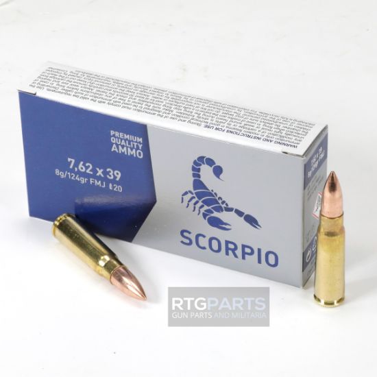 Picture of SCORPIO 7.62X39 124GR FMJ, 20RD BOX