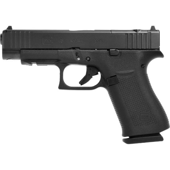 GLOCK, 48 M.O.S., Striker Fired, Semi-automatic, Polymer Frame Pistol, Sub-Compact, 9MM, 4.17" Barrel, GLOCK Marksman Barrel, nDLC Finish, Black, No Finger Grooves, Fixed Sights, Two 15rd Magazines, 764503073403, FFL-GLOCK-PA4850203FRMOS, RTG Parts