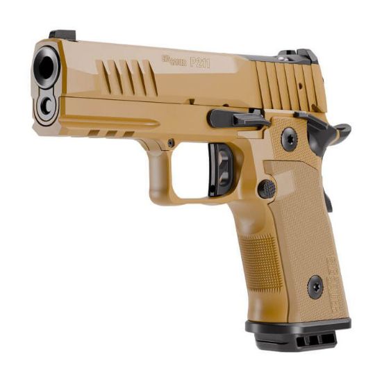 Sig Sauer, P211 GT4, Semi-automatic, Single Action Only, Metal Frame Pistol, Compact, 9MM, 4.2" Bull Barrel, Nitron Finish, Coyote, Coyote G10 Grips, Optic Ready with SIG-LOC PRO Footprint, XRAY3 Day/Night Front Sight, Black Fixed Rear Sight, Ambidextrous Safety, (2)-21 Round Magazines and (1)-17 Round Magazine, 798681740925, FFL-SIG-211CA-9-GT4-COY, RTG Parts