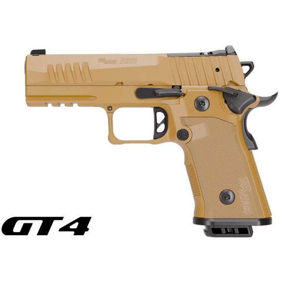 Sig Sauer, P211 GT4, Semi-automatic, Single Action Only, Metal Frame Pistol, Compact, 9MM, 4.2" Bull Barrel, Nitron Finish, Coyote, Coyote G10 Grips, Optic Ready with SIG-LOC PRO Footprint, XRAY3 Day/Night Front Sight, Black Fixed Rear Sight, Ambidextrous Safety, (2)-21 Round Magazines and (1)-17 Round Magazine, 798681740925, FFL-SIG-211CA-9-GT4-COY, RTG Parts