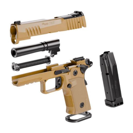 Sig Sauer, P211 GT4, Semi-automatic, Single Action Only, Metal Frame Pistol, Compact, 9MM, 4.2" Bull Barrel, Nitron Finish, Coyote, Coyote G10 Grips, Optic Ready with SIG-LOC PRO Footprint, XRAY3 Day/Night Front Sight, Black Fixed Rear Sight, Ambidextrous Safety, (2)-21 Round Magazines and (1)-17 Round Magazine, 798681740925, FFL-SIG-211CA-9-GT4-COY, RTG Parts