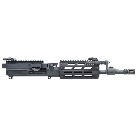 FightLite MCR Dual-Feed Upper Receiver Assembly 12.5" MLOK, Mission Configurable Rifle, 5.56 NATO, Quick-Change Barrel, Threaded 1/2X28, Fits AR-15 Lower Receiver, M-LOK Handguard, Adjustable Sight Set, Manganese Phosphate Finish, Black, Includes Buffer, Spacer, Bolt Catch, Adapter and Compensator, Includes (100)-M27 Links, 859714006347, ARR-MCR-060MS, RTG Parts