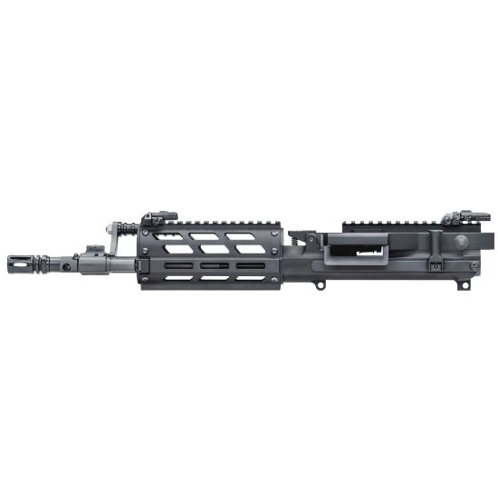 FightLite MCR Dual-Feed Upper Receiver Assembly 12.5" MLOK, Mission Configurable Rifle, 5.56 NATO, Quick-Change Barrel, Threaded 1/2X28, Fits AR-15 Lower Receiver, M-LOK Handguard, Adjustable Sight Set, Manganese Phosphate Finish, Black, Includes Buffer, Spacer, Bolt Catch, Adapter and Compensator, Includes (100)-M27 Links, 859714006347, ARR-MCR-060MS, RTG Parts
