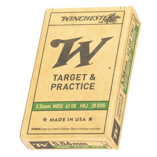 Picture of WINCHESTER GREEN TIP M855 556NATO 62GR FULL METAL JACKET, 20RD/BOX