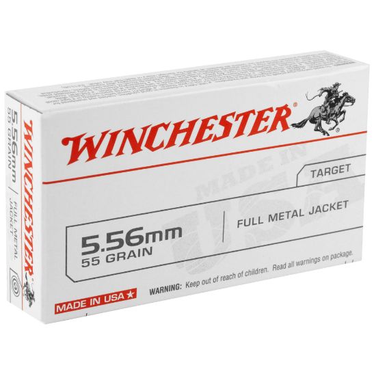 Winchester Ammunition, M193 556NATO, 55Gr, Full Metal Jacket, 20 Round Box, 5.56x45mm, 020892201880, AMMO-WMM193K, RTG Parts