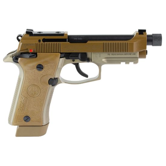 Beretta, 80X Cheetah Tactical, Double Action/Single Action, Semi-automatic, Metal Frame Pistol, 380ACP, 4.4" Threaded Barrel, Polymer Grip, Manual Safety/Decocker, Matte Finish, Desert, Front Picatinny Rail, Optic Ready, 2 15rd Magazines, 082442969510, FFL-BERETTA-J80XTD15, RTG Parts