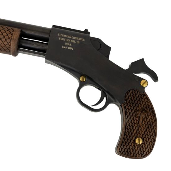 Tippmann Ordnance, Pirate Pistol, Pump Action with Slam Fire, .380ACP, 10" Barrel Threaded 1/2x28, 7+1 Capacity, Steel, Black, Walnut Stock, Treasure Chest Display Case, FFL-TO-DTSR-380, RTG Parts