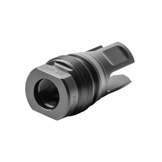 Dead Air Armament, Xeno GOV 3-Prong Flash Hider, 6MM, 1/2X28 Thread Pitch, Nitride Finish, Black, 810128163934, MIS-DA129GOV, RTG Parts