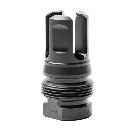 Dead Air Armament, Xeno GOV 3-Prong Flash Hider, 6MM, 1/2X28 Thread Pitch, Nitride Finish, Black, 810128163934, MIS-DA129GOV, RTG Parts