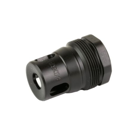 Dead Air Armament, XRF Xeno Rimfire Muzzle Brake, 1/2X28 Thread Pitch, Nitride Finish, Black, Fits Dead Air RXD22Ti, 810128163101, MIS-RXD674, RTG Parts