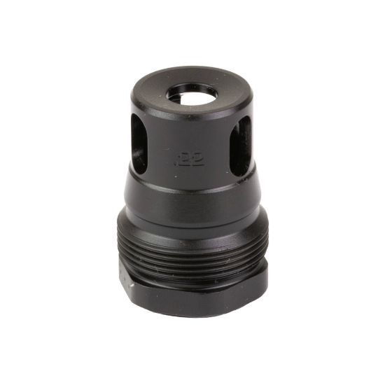Dead Air Armament, XRF Xeno Rimfire Muzzle Brake, 1/2X28 Thread Pitch, Nitride Finish, Black, Fits Dead Air RXD22Ti, 810128163101, MIS-RXD674, RTG Parts