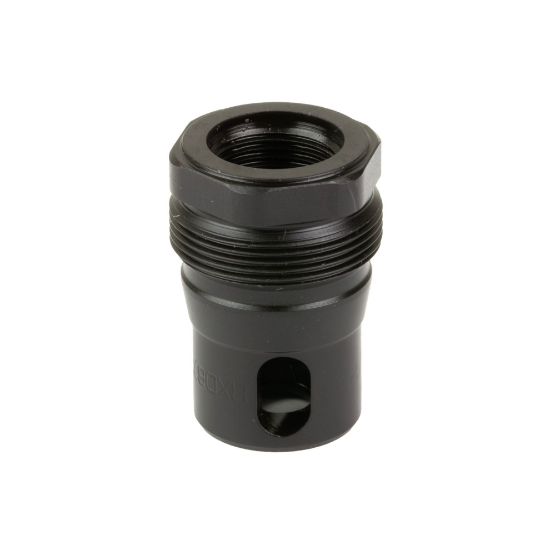 Dead Air Armament, XRF Xeno Rimfire Muzzle Brake, 1/2X28 Thread Pitch, Nitride Finish, Black, Fits Dead Air RXD22Ti, 810128163101, MIS-RXD674, RTG Parts