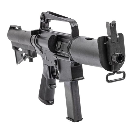 Harrington & Richardson, Retro DOE, Semi-automatic, Striker Fired, Aluminum Frame Pistol, 9MM, 7.5" Threaded Barrel, 5/8X24 Thread Pitch, Anodized Finish, Black, A2 Pistol Grip, HAR-15 Adjustable Pistol Brace, Carry Handle Iron Sights, Manual Safety, 20 Rounds, 1 Magazine, Includes Thread Protector, 810141221291, FFL-HR51655182786, RTG Parts
