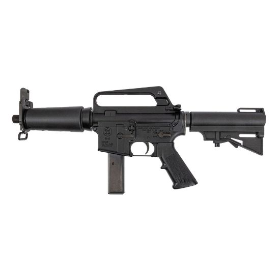 Harrington & Richardson, Retro DOE, Semi-automatic, Striker Fired, Aluminum Frame Pistol, 9MM, 7.5" Threaded Barrel, 5/8X24 Thread Pitch, Anodized Finish, Black, A2 Pistol Grip, HAR-15 Adjustable Pistol Brace, Carry Handle Iron Sights, Manual Safety, 20 Rounds, 1 Magazine, Includes Thread Protector, 810141221291, FFL-HR51655182786, RTG Parts