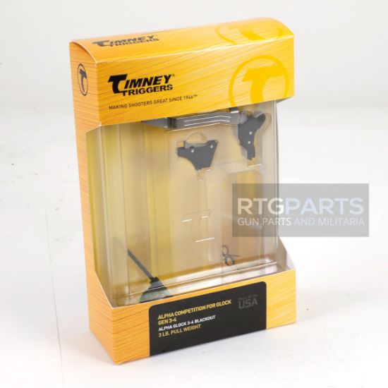Picture of TIMNEY ALPHA COMPETITION TRIGGER, GLOCK GEN3-4 17/19/22/23, BLACKOUT EDITION