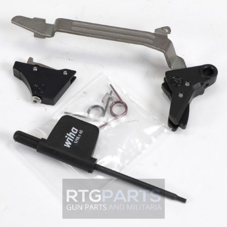 Timney Triggers, Alpha Competition Trigger, Blackout Edition (all black), For Glock Gen 3-4 / G20 G21, Fits all Large frame 10mm & 45ACP, 81950753888, TT-ALPHAGLOCK3-4-LARGE-BLACKOUT, RTG Parts