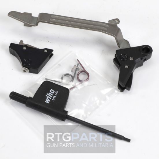 Timney Triggers, Alpha Competition Trigger, Blackout Edition (all black), For Glock Gen 3-4 / G20 G21, Fits all Large frame 10mm & 45ACP, 81950753888, TT-ALPHAGLOCK3-4-LARGE-BLACKOUT, RTG Parts