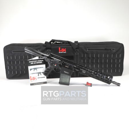 Heckler & Koch, MR762 A4, Semi-automatic, AR-Style Pistol, 308 Winchester/7.62 NATO, 13" Cold Hammer Forged Threaded Barrel, 5/8X24 Thread Pitch, Anodized Finish, Black, M-LOK Free Float Handguard, Adjustable Gas Block, HK USA Enhanced Grip, Ambidextrous Controls, 20rd Magazine, 642230272484, FFL-HKK-81001052, RTG Parts