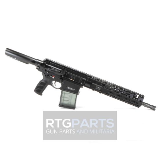 Heckler & Koch, MR762 A4, Semi-automatic, AR-Style Pistol, 308 Winchester/7.62 NATO, 13" Cold Hammer Forged Threaded Barrel, 5/8X24 Thread Pitch, Anodized Finish, Black, M-LOK Free Float Handguard, Adjustable Gas Block, HK USA Enhanced Grip, Ambidextrous Controls, 20rd Magazine, 642230272484, FFL-HKK-81001052, RTG Parts