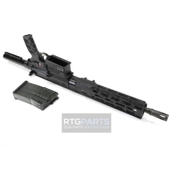 Heckler & Koch, MR762 A4, Semi-automatic, AR-Style Pistol, 308 Winchester/7.62 NATO, 13" Cold Hammer Forged Threaded Barrel, 5/8X24 Thread Pitch, Anodized Finish, Black, M-LOK Free Float Handguard, Adjustable Gas Block, HK USA Enhanced Grip, Ambidextrous Controls, 20rd Magazine, 642230272484, FFL-HKK-81001052, RTG Parts