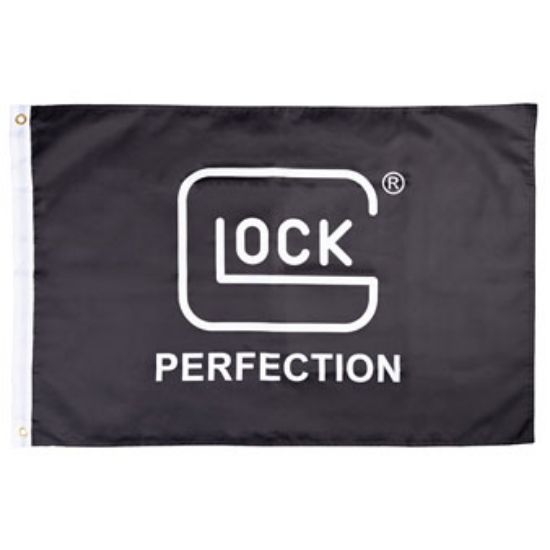 GLOCK Perfection Flag, 3'X2', Polyester Material, Black and White, 764503880605, GL-AS4191, RTG Parts