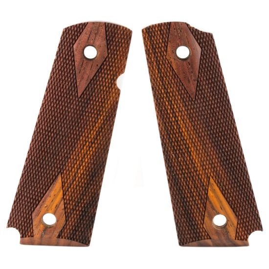 Hogue, Fancy Hardwood Grip, Fits 1911 Govt, Ambi-Cut, Checkered, Cocobolo, 743108458211, MIS-HO-45821, RTG Parts