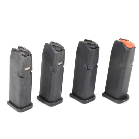 FOUR GLOCK OEM G19 19RD 9MM MAGS USED VG, Just One Available, J1-AFM-260497, RTG Parts