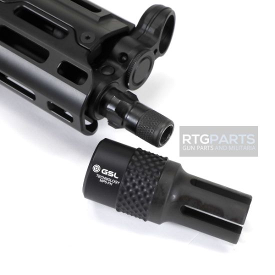 MP5 3-Lug Quick Detach Flash Hider for 3-Lug Barrels, SP5, SP5K, MP5K PDW, MP5K-RS, MP5-N, GSL Technology, U.S. Made, 922r, 697937409817, HKK-GSL-3060, RTG Parts