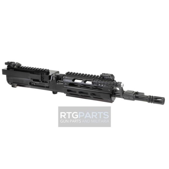 FightLite MCR Dual-Feed Upper Receiver Assembly 12.5" MLOK, Mission Configurable Rifle, 5.56 NATO, Quick-Change Barrel, Threaded 1/2X28, Fits AR-15 Lower Receiver, M-LOK Handguard, Adjustable Sight Set, Manganese Phosphate Finish, Black, Includes Buffer, Spacer, Bolt Catch, Adapter and Compensator, Includes (100)-M27 Links, 859714006347, ARR-MCR-060MS, RTG Parts