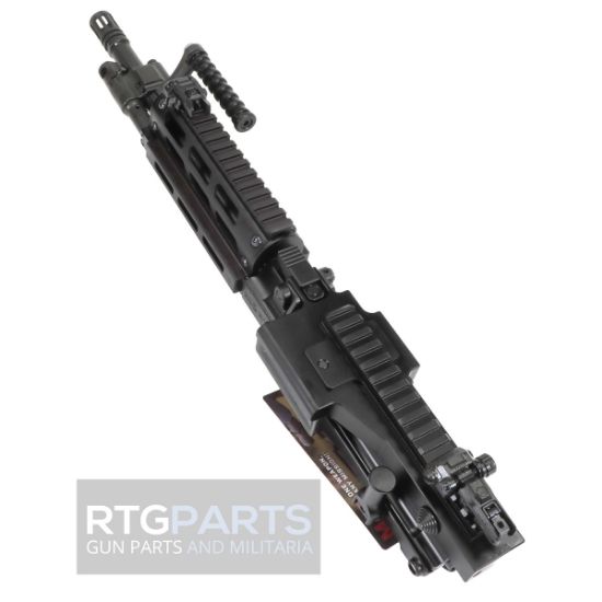 FightLite MCR Dual-Feed Upper Receiver Assembly 12.5" MLOK, Mission Configurable Rifle, 5.56 NATO, Quick-Change Barrel, Threaded 1/2X28, Fits AR-15 Lower Receiver, M-LOK Handguard, Adjustable Sight Set, Manganese Phosphate Finish, Black, Includes Buffer, Spacer, Bolt Catch, Adapter and Compensator, Includes (100)-M27 Links, 859714006347, ARR-MCR-060MS, RTG Parts