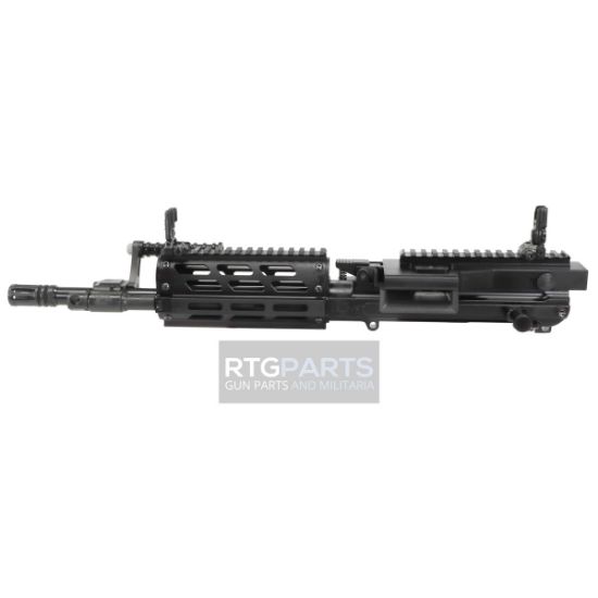 FightLite MCR Dual-Feed Upper Receiver Assembly 12.5" MLOK, Mission Configurable Rifle, 5.56 NATO, Quick-Change Barrel, Threaded 1/2X28, Fits AR-15 Lower Receiver, M-LOK Handguard, Adjustable Sight Set, Manganese Phosphate Finish, Black, Includes Buffer, Spacer, Bolt Catch, Adapter and Compensator, Includes (100)-M27 Links, 859714006347, ARR-MCR-060MS, RTG Parts